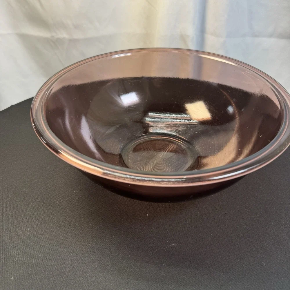 Pyrex 323‎ Large Mixing Bowl Cranberry Purple Pink Glass Nesting